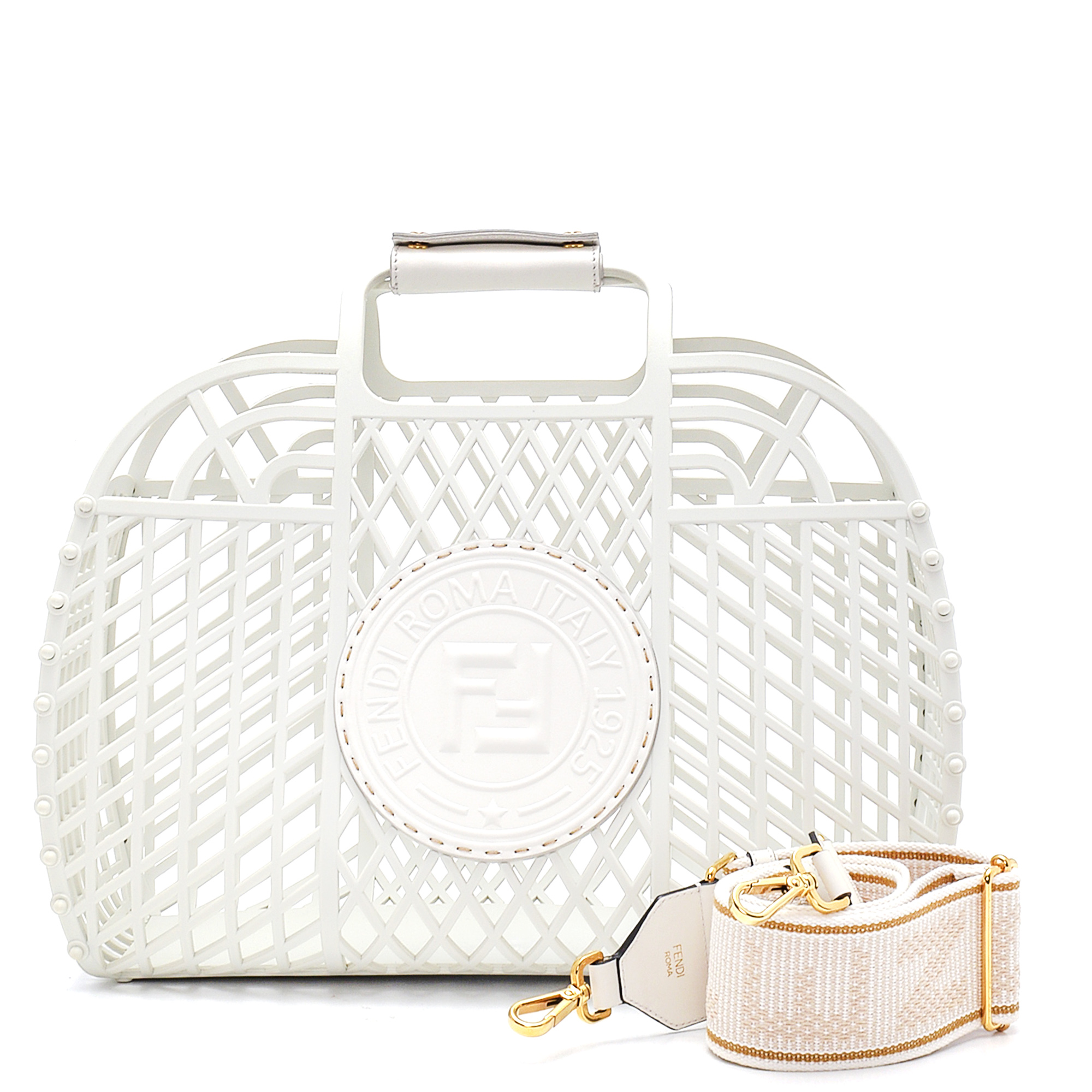Fendi - White Recycled PVC Basket Handbag